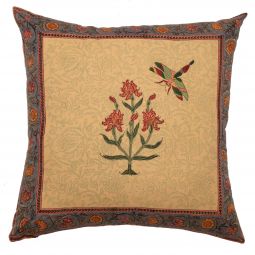 Dragonfly Reversible Pillow Cover - Mustard Yellow